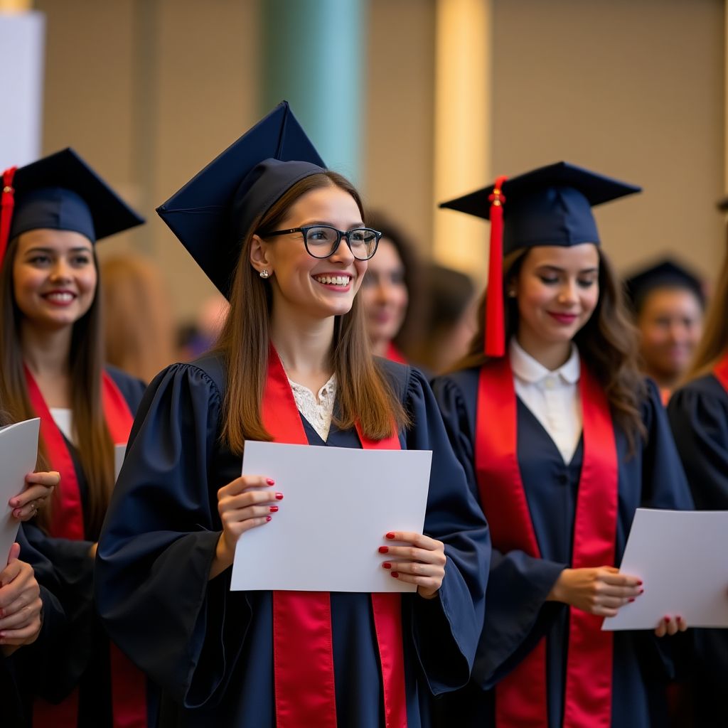 Ceremonia de graduación de estudiantes exitosos
